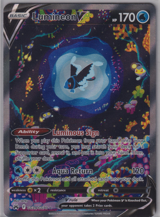 Lumineon V #GG39/GG70 Crown Zenith: Galarian Gallery Pokemon