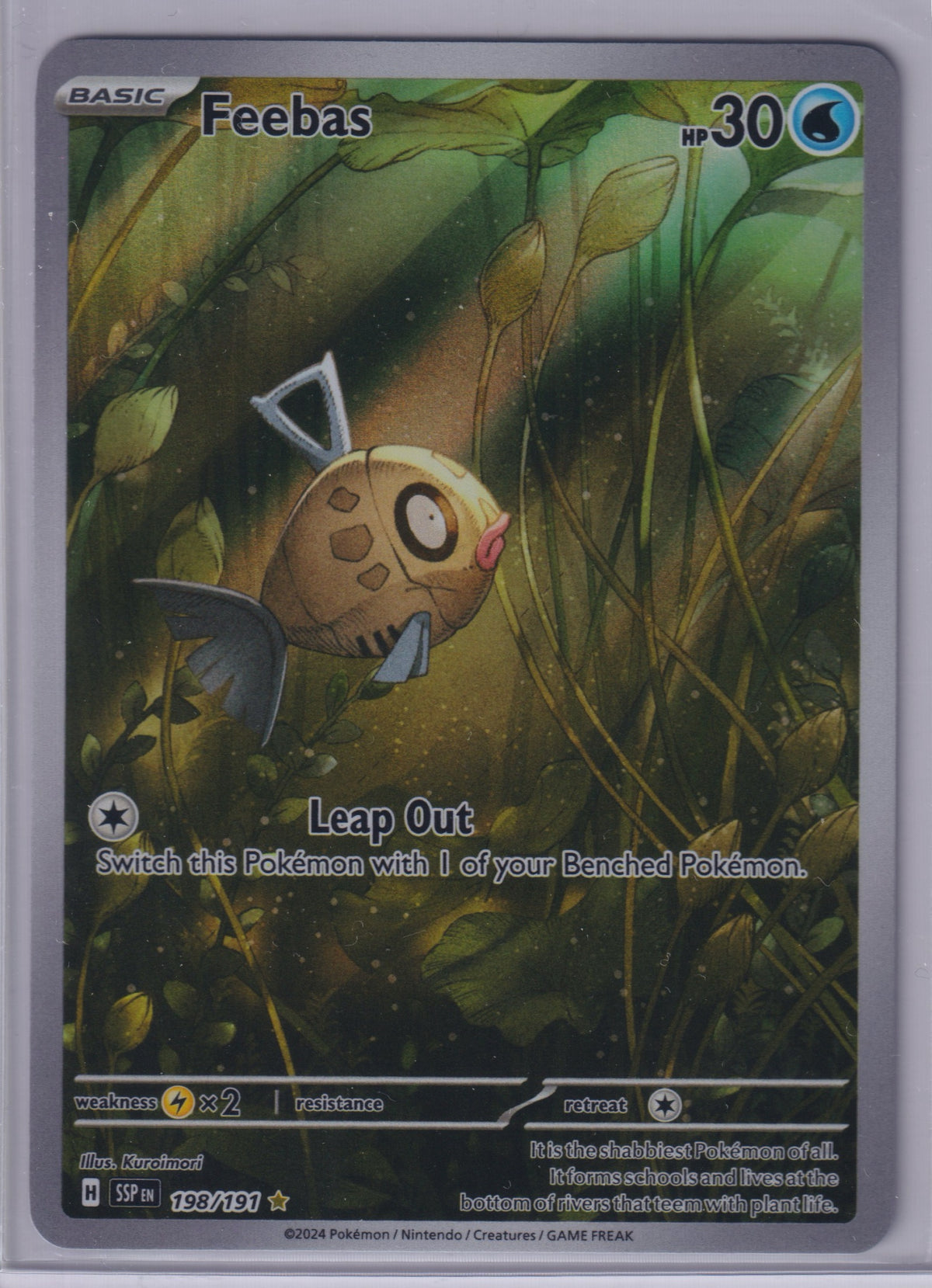 Feebas #198/191 SV08: Surging Sparks Pokemon – PikaCards