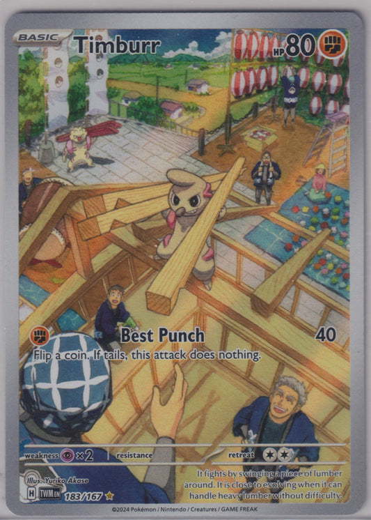 Timburr #183/167 SV06: Twilight Masquerade Pokemon