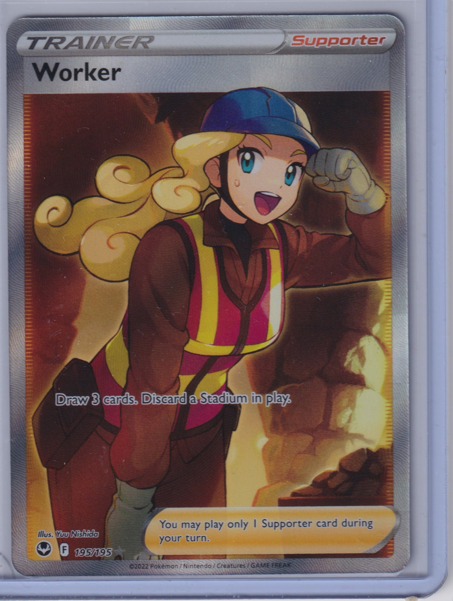 Worker (Full Art) #195/195 SWSH12: Silver Tempest Pokemon