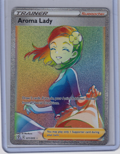 Aroma Lady (Secret) #221/203 SWSH07: Evolving Skies Pokemon