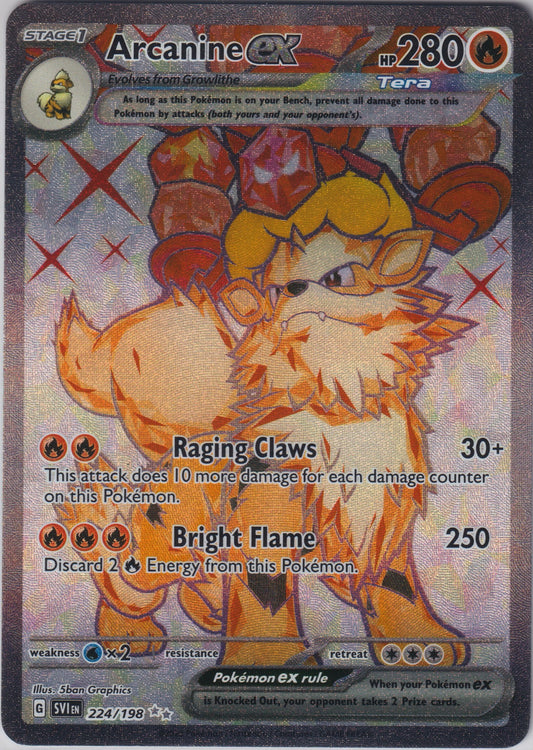 Arcanine ex #224/198 SV01: Scarlet & Violet Base Set Pokemon