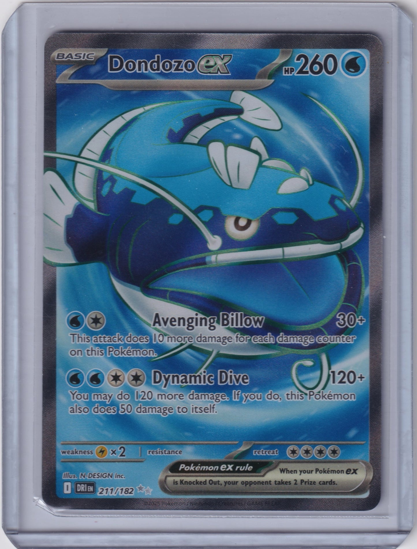 Dondozo ex #211/182 SV10: Destined Rivals Pokemon