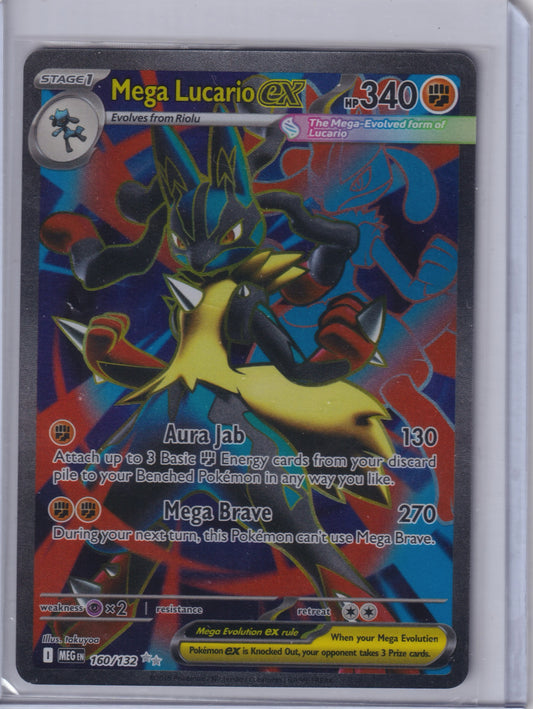 Mega Lucario ex #160/132 ME01: Mega Evolution Pokemon