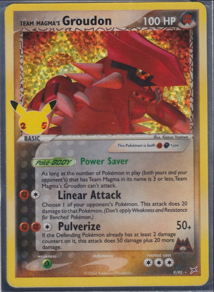 Team Magma's Groudon 9/95 Celebrations Pokemon TCG English Card NM
