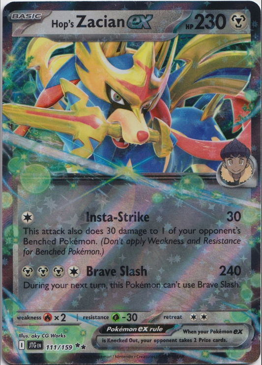 Hop's Zacian ex 111/159 SV09 Journey Together Pokemon TCG English Card NM