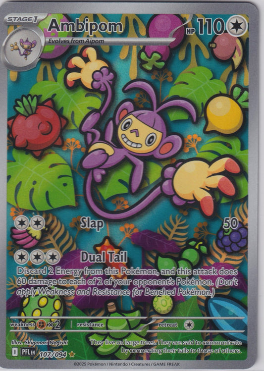 Ambipom 107/094 IR ME02 Phantasmal Flames Pokemon TCG English Card NM