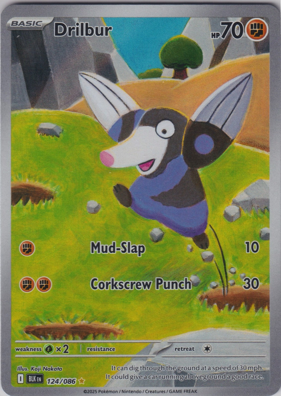 Drilbur 124/086 IR SV Black Bolt Pokemon TCG English Card NM