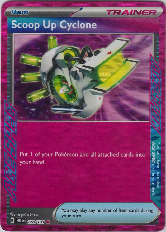 Scoop Up Cyclone 128/131 SV Prismatic Evolutions Pokemon TCG English Card NM