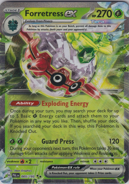 Forretress ex 005/193 SV02 Paldea Evolved Pokemon TCG English Card NM