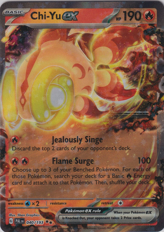 Chi-Yu ex 040/193 SV02 Paldea Evolved Pokemon TCG English Card NM