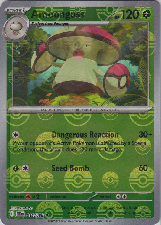 Amoonguss (Poke Ball Pattern) 011/086 SV Black Bolt Pokemon TCG English Card NM