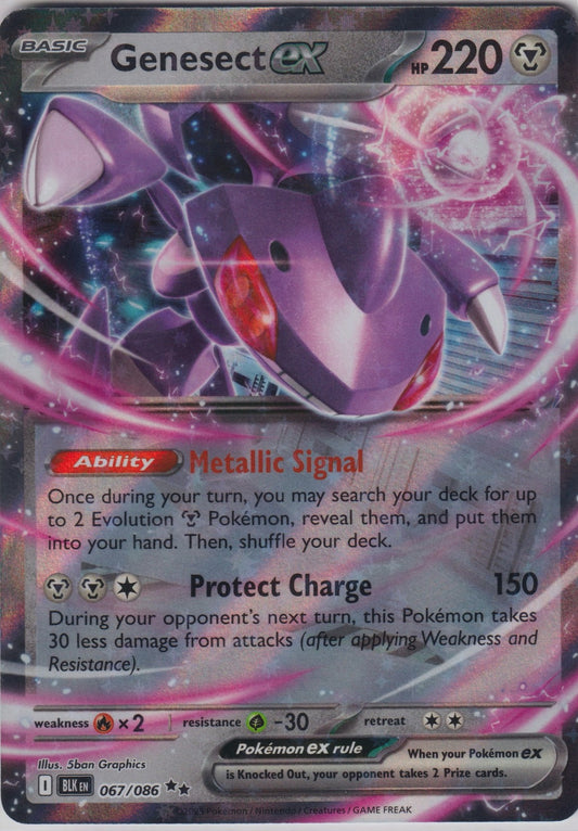 Genesect ex 067/086 SV Black Bolt Pokemon TCG English Card NM