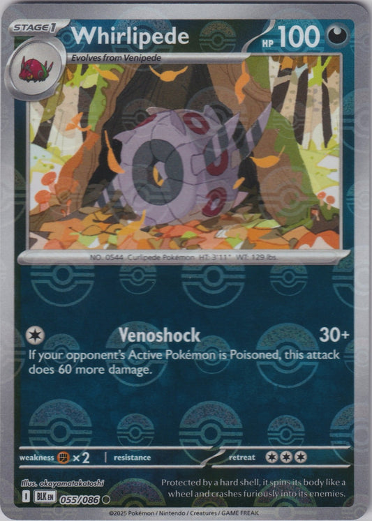 Whirlipede (Poke Ball Pattern) 055/086 SV Black Bolt Pokemon TCG English Card NM