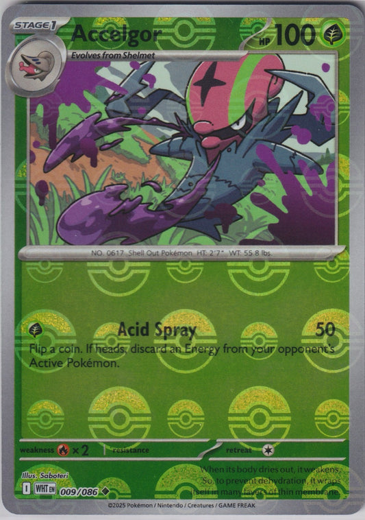 Accelgor (Poke Ball Pattern) 009/086 SV White Flare Pokemon TCG English Card NM