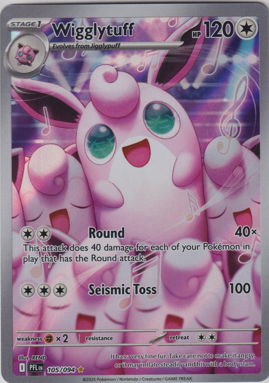 Wigglytuff 105/094 IR ME02 Phantasmal Flames Pokemon TCG English Card NM