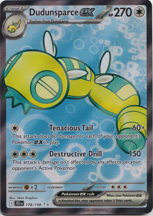 Dudunsparce ex 178/159 UR SV09 Journey Together Pokemon TCG English Card NM